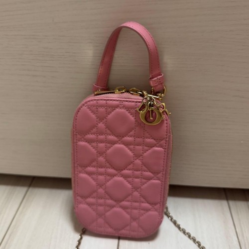 Christian Dior Lady Dior Phone Holder iPhone Case Pink