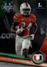 2023 Bowman University Chrome Kamren Kinchens #62 Miami Hurricanes 16C