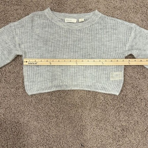 Sleeping on Snow Gray Alpaca Wool Cropped Sweater Bell Sleeve XS Anthropologie - Picture 11 of 12