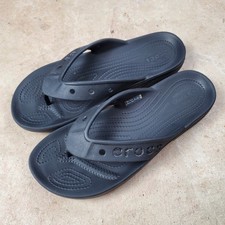 Crocs Baya II Flip Flops Men's 9 Women's 11 Black Sandals Slip On 208192