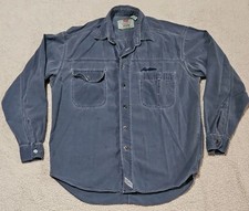 Vintage 90s Levi  s Med 2 Pocket Steel Button Shirt green label Embroidered C1