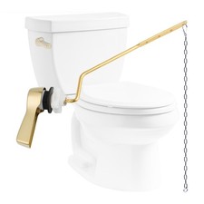 Universal Metal Side Mount Handle Kit, Brass Flush Tank Lever with Stainless ...