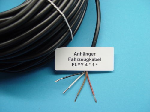 Kabel 4x1² für Anhänger Trailer Landmaschinen L0307