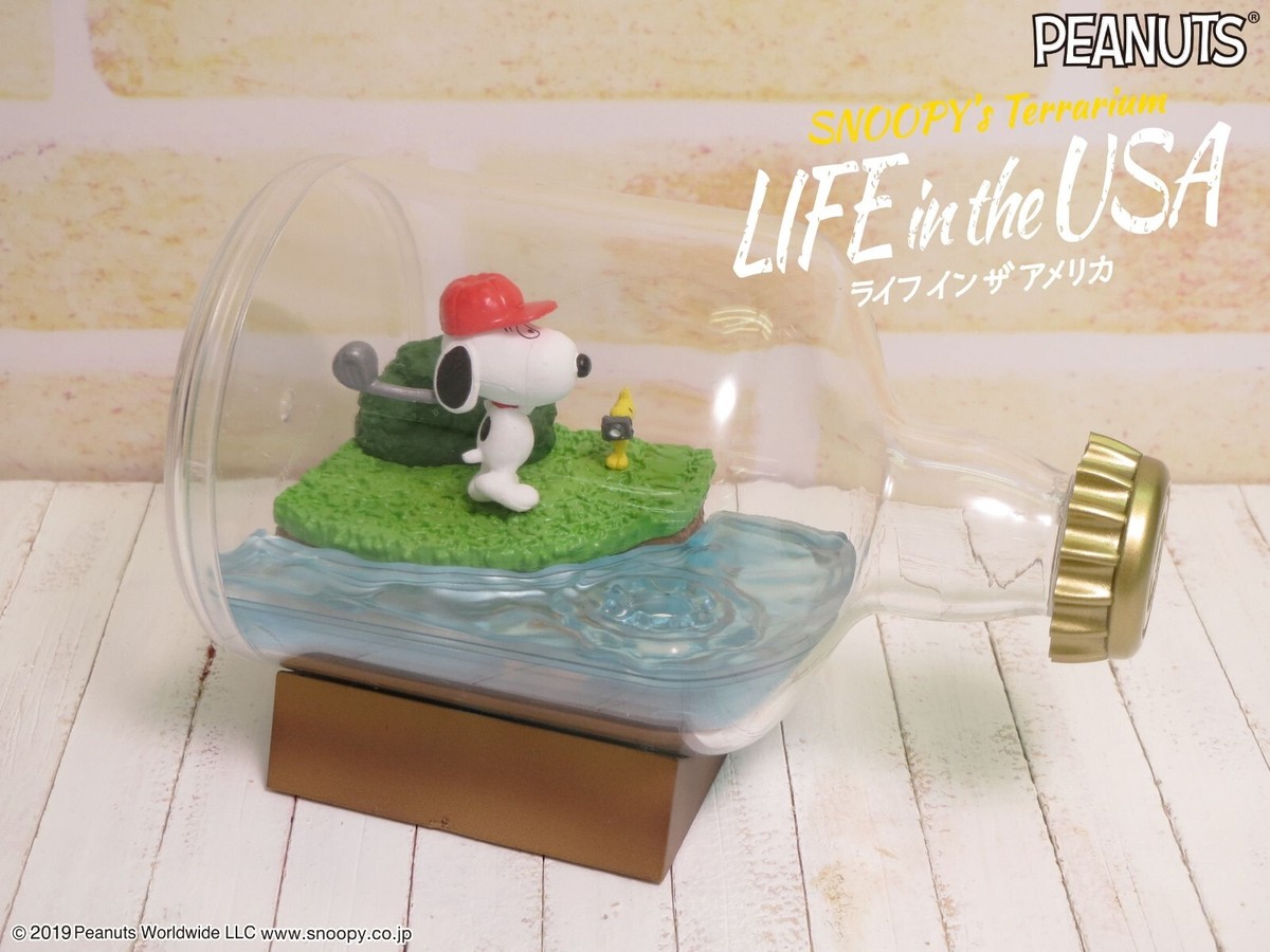 RE-MENT Peanuts SNOOPY's Terrarium LIFE In The USA Mini