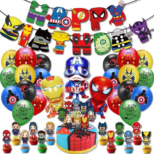 Avengers Superhero Tableware Party Supplies Kids Birthday Decoration - Picture 2 of 52