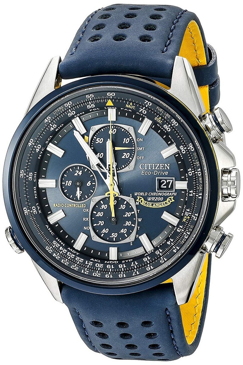 ソーラー腕時計/BLUE ANGELS/アナログB877-R009231 Citizen Eco-Drive Blue Angels World Chrono Men's Wristwatch for