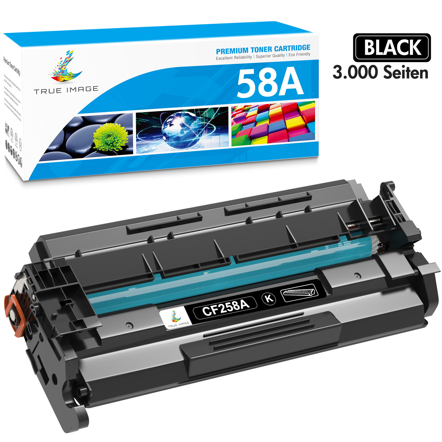 1-Pack CF258A Toner Cartridge for HP 58A LaserJet Pro M404dn MFP M428 ...