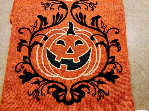 Halloween Tischläufer Jack-o-Laterne 14" x 72" gut gekleidet Zuhause orange schwarz  - Bild 3 von 6