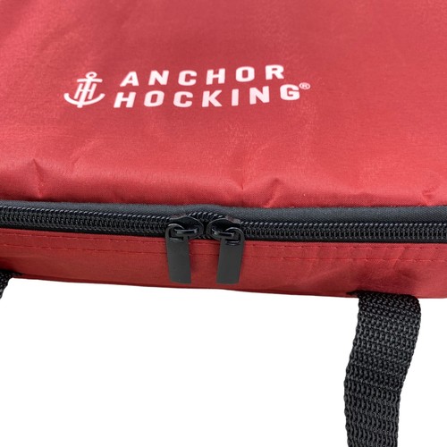 Anchor Hocking 3 pc Truefit Bake n Take 3 Qt Casserole w/Red Lid & Tote Bag NEW - Picture 14 of 15