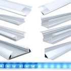 1m, 0,3m 0,5m Aluminium Profil für LED Stripe matt / klar Abdeckung U Fuge