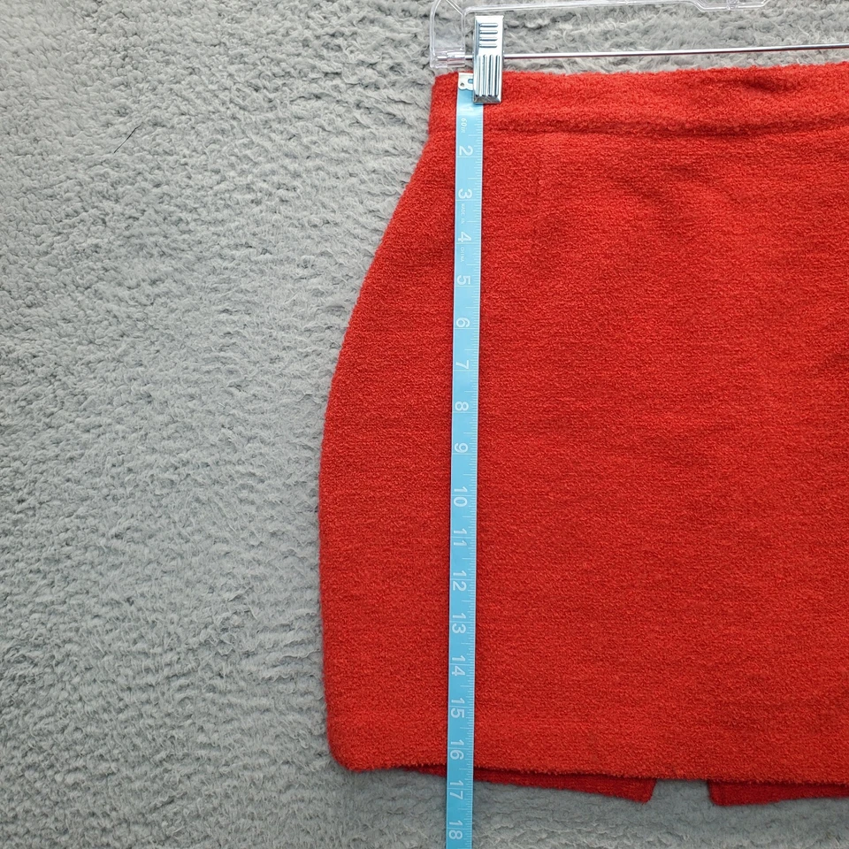 Falda para mujer United Colors Of Benetton línea A 42 roja forrada de vellón ventilación cremallera trasera Foto 3 de 4