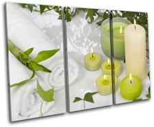 Candles Towels Bathroom TREBLE TOILE murale ART Photo Print