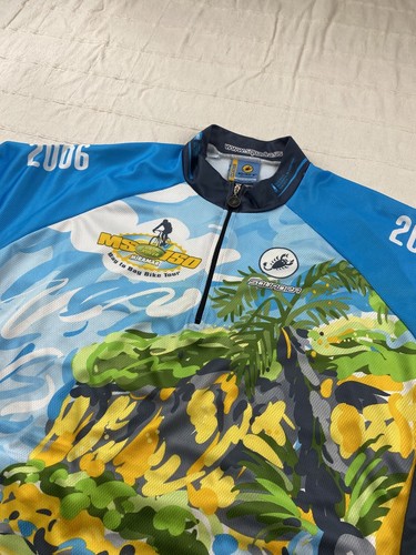 Squadra Cycling Jersey Men's Size 2XL Blue 1/4 Zip Relaxed Fit Raglan Sleeve NWT - Picture 2 of 15