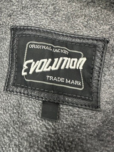 Evolution Men's Used Leather Jacket Size 50 Black LLV663 - Picture 4 of 17