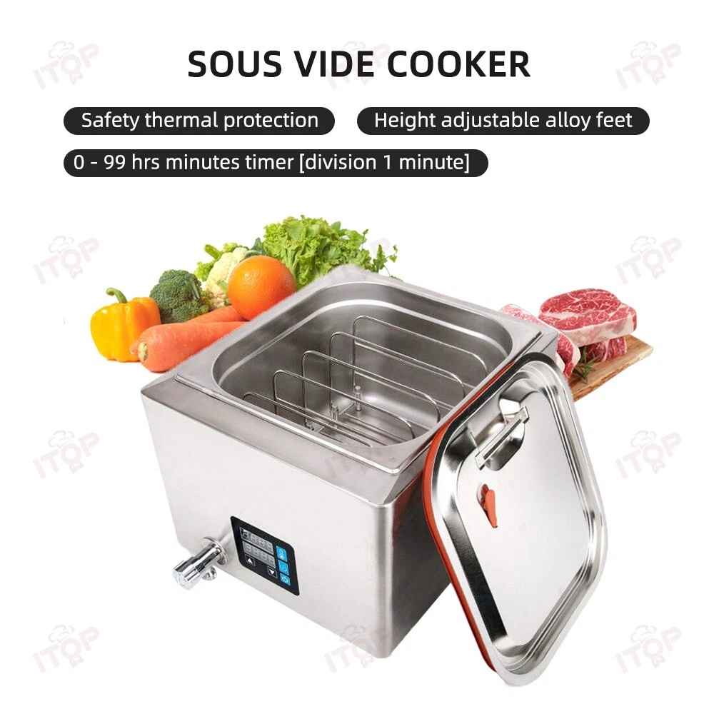 Sous Vide Machine 13L / 20L Cavity Slow Cookers with Rack, Set 40-95°C, 0-99 hrs
Opens in a new wind