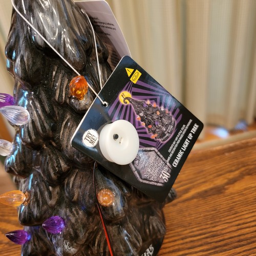 Tim Burton's The Nightmare Before Christmas Ceramic Halloween Light up Tree 11" - Picture 3 of 7