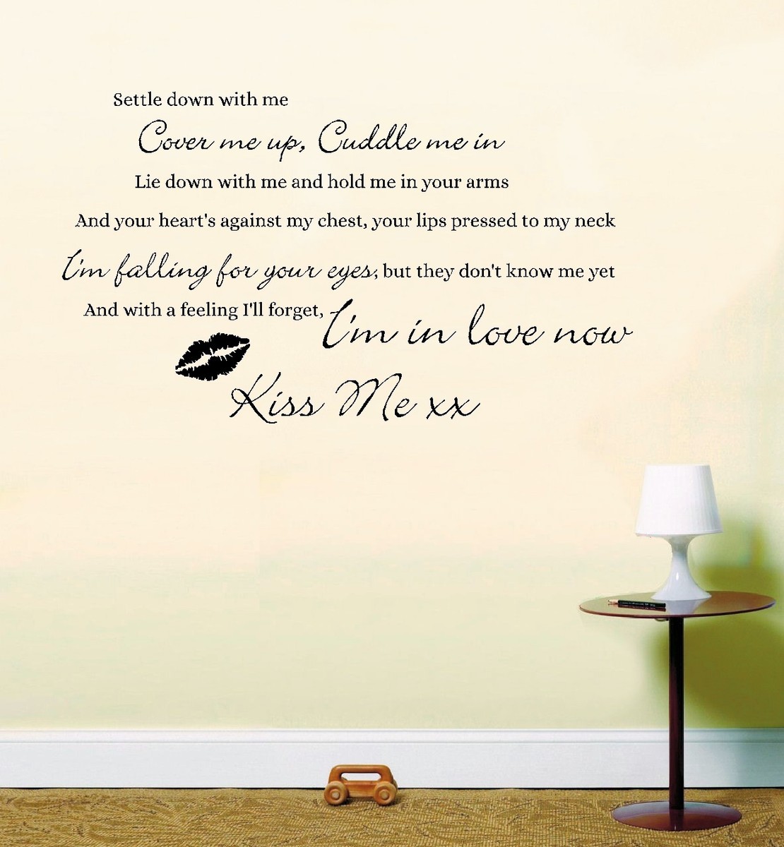 Ed Sheeran Kiss Me Song Music Lyrics Quote Sticker Wall Art Decal