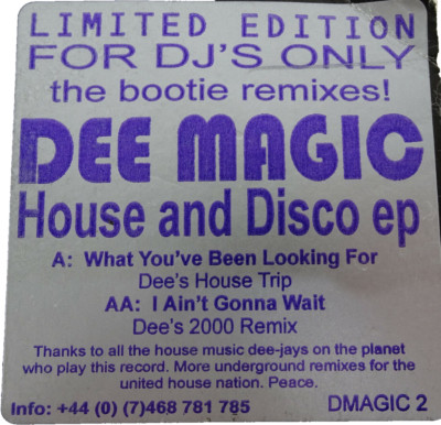 Dee Magic -  House And Disco EP  Vinyl Record 12'' DMAGIC 02 Ltd Edn DJs VG+/VG