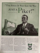 1934 Quaker State Motor Oil Piker Oil City Penna Greases Refining VTG Print Ad