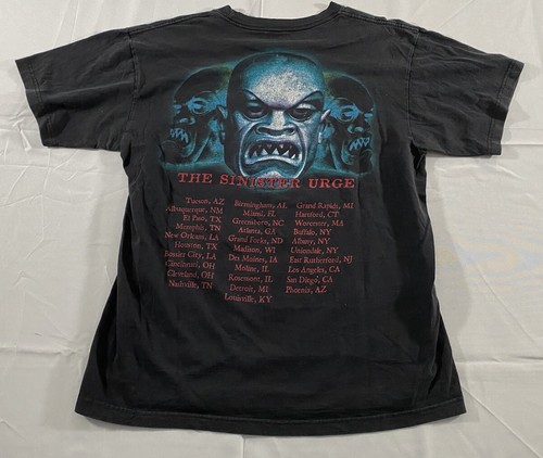 Vintage Y2K Rob Zombie Sinister Urge shirt L Demonoid Band Concert Rock Metal - Picture 6 of 11