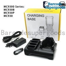 4-Slot Batteries Scanner Charging Cradle Kit for Zebra MC9300 Scanners US
