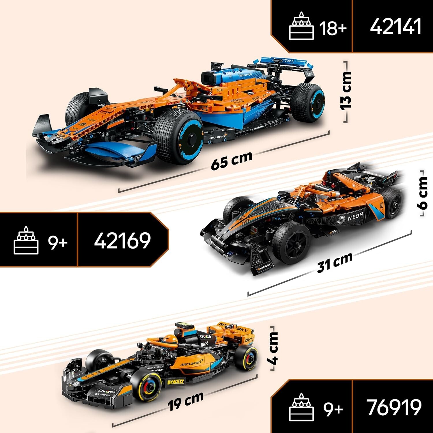 LEGO Technic McLaren Formula E 42169 avec Double Moteur Pull-Back à Friction - 3