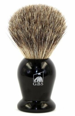 GBS 100% Pure Badger Bristle Shaving Brush (Black)
