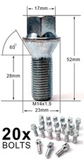 M14 bolts for aftermarket alloy wheels VW Passat Alltrack 365 [12-14 Estate x 20