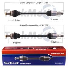 SurTrack Pair Set 2 Front CV Axle Shafts For Forester Impreza XV Crosstrek AWD