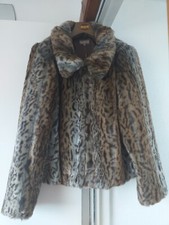 Faux Fur Belle Du Jour Natural Lined Jacket Size 18 M&co Boutique £110