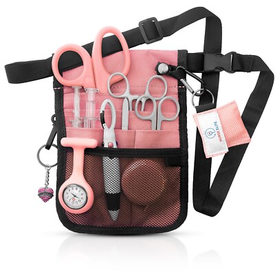 NURSE ELITE Medical Belt Utility Kit, Nurse Pro Pack Pocket Organizer Pouch