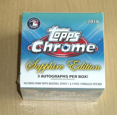 2018 Topps Chrome Sapphire baseball sealed hobby box Ohtani? Acuna