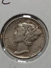 👉1942-Mercury Silver Dime AU Choice  90% Silver 10c.   O/179