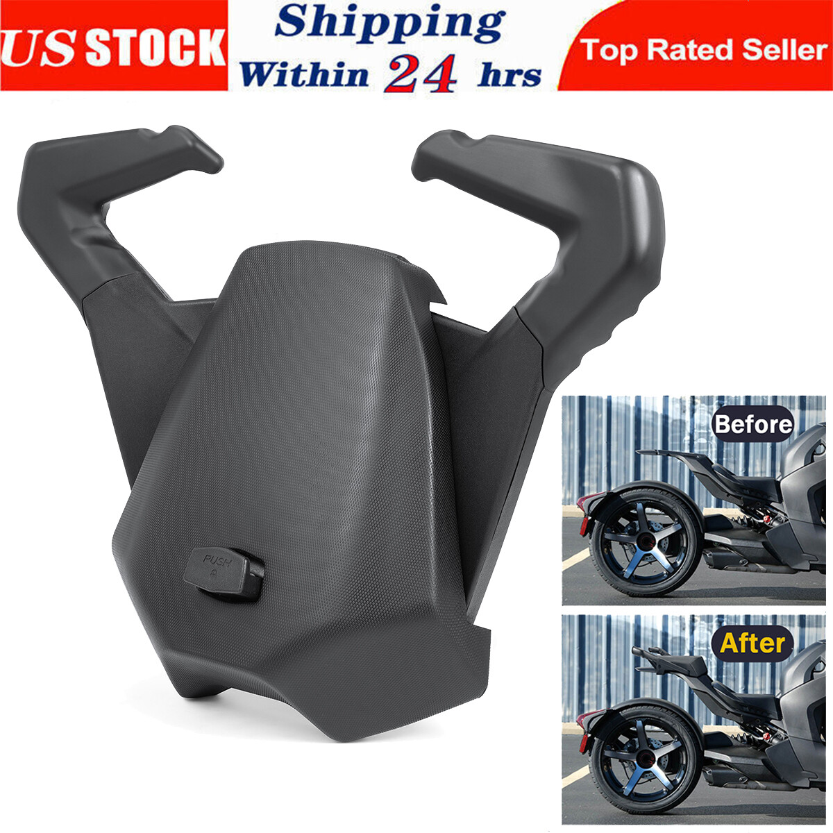Passenger Seat Black Fit For Can-Am Ryker 600 900 (MAX Mount