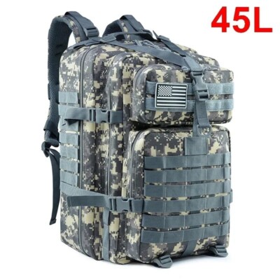 45L Modern Military Tactical Army Rucksäcke Molle Backpack, Trekking Jagd Tasche