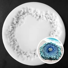 Geode QUARTZ Edge Coaster Silicone Mold AU