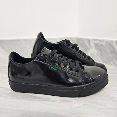 Kickers Sneaker Mädchen UK2 EU3 schwarz Schulschuhe Schnürschuhe