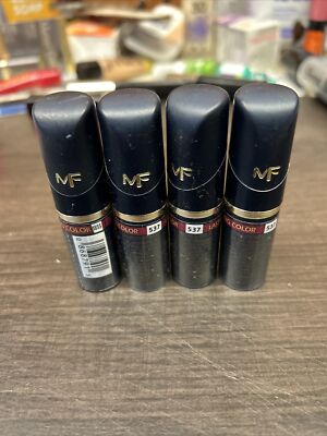 Max Factor Moisture Rich Lipstick (1) Truly Toffee And (3) Rouge ( 4Pack Total)