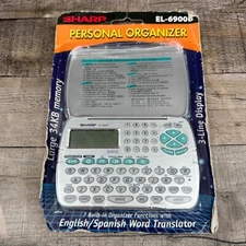 Sharp Electronics EL-6900B Personal Organizer English Spanish Word Translator