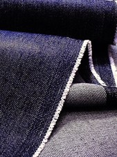 Indigo Blue 60" Wide Denim 100 Cotton Selvedge Denim Fabric By The Yard