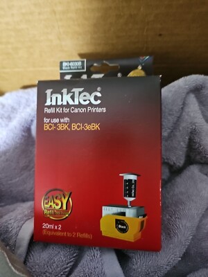 INKTEC REFILL KIT 4 Canon PRINTERS  BLACK BKl-6030B Brand NEW. SEALED
