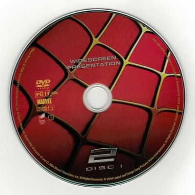 Spider-Man 2 (DVD disc) 2004 Tobey Maguire, Krinsten Dunst