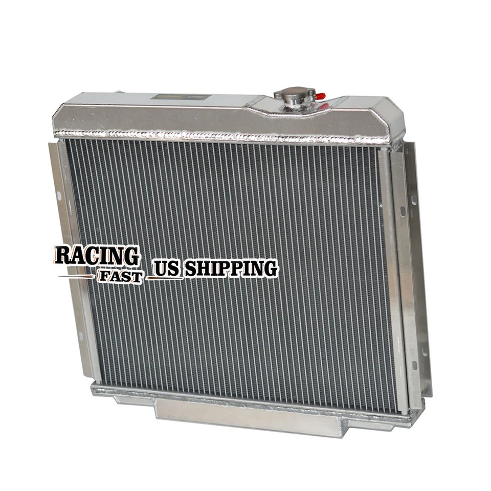 Polished Radiator For 1956 1966 Ford Custom Galaxie 500 LTD Comet 2-Rows V8 1956 Foto 4 de 4