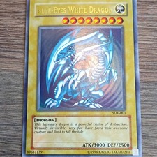 Konami Blue-Eyes White Dragon LOB-001 Ultra Rare Holo 1st Ed Eng