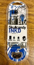Skullcandy S2IKDY-101 Ink'd Earbud Headphones with Mic, Blue, New 