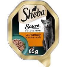 44 x 85g Sheba Fine Recipes Adult Wet Cat Food Trays Turkey in Gravy 8.77 per kilo
