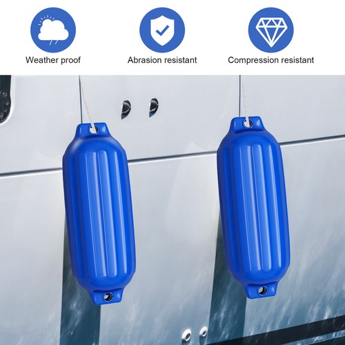 23" Boat Fenders Hand Inflatable Marine Bumper Shield Protection Blue - Picture 5 of 7