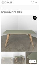 Grain Scandinavian Style Dining/Kitchen Table Forbo Linoleum Olive Green 150x75