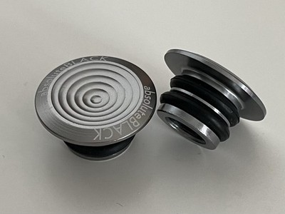 ABSOLUTE BLACK Lenkerstopfen/Bar Plugs MTB | Aluminium | gunmetal