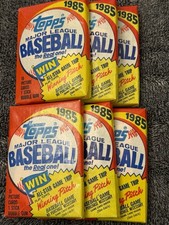 (6) 1985 Topps Baseball Wax Packs McGwire Clemens Puckett Rookie